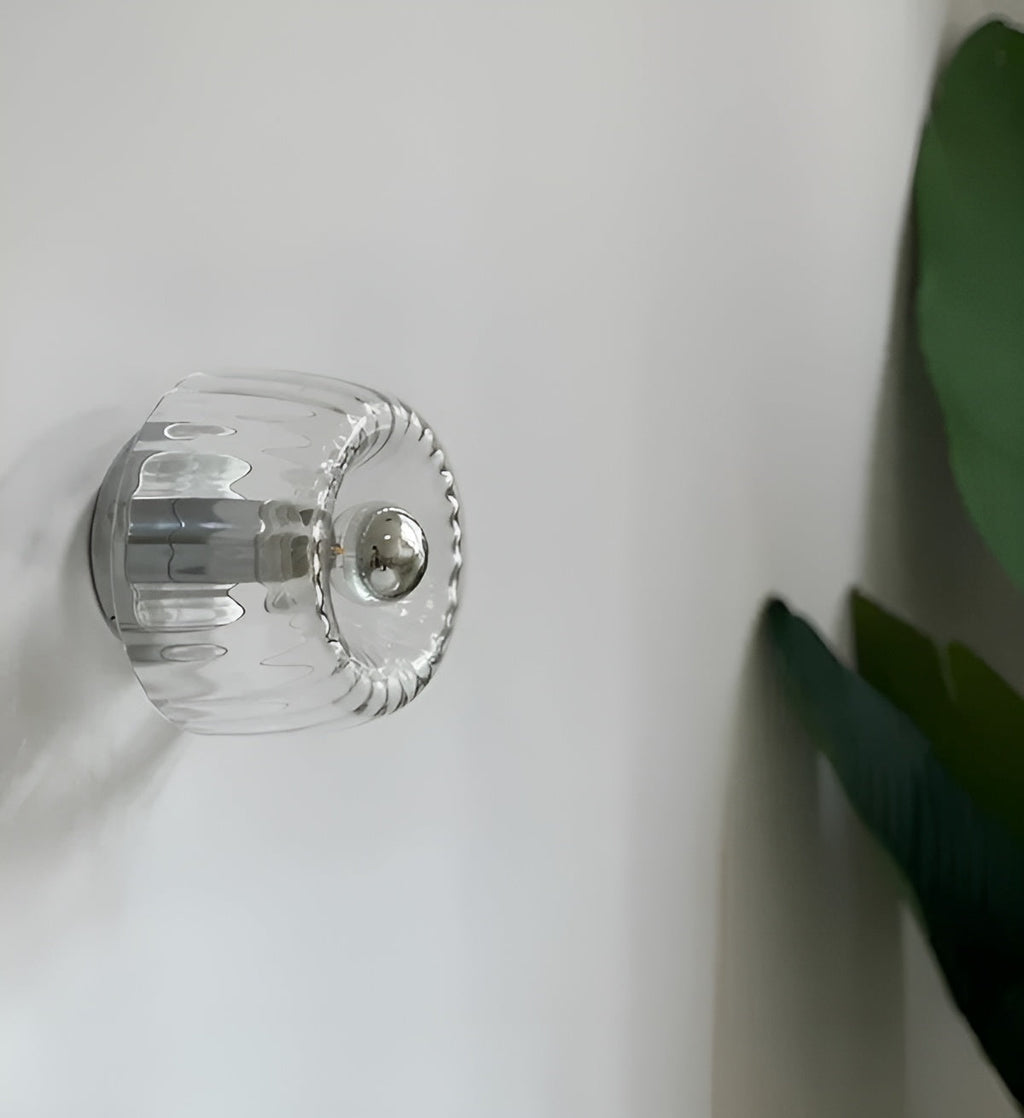 ScandiElegance Wall Lamp – Modern Glass Lighting with Bauhaus Charm