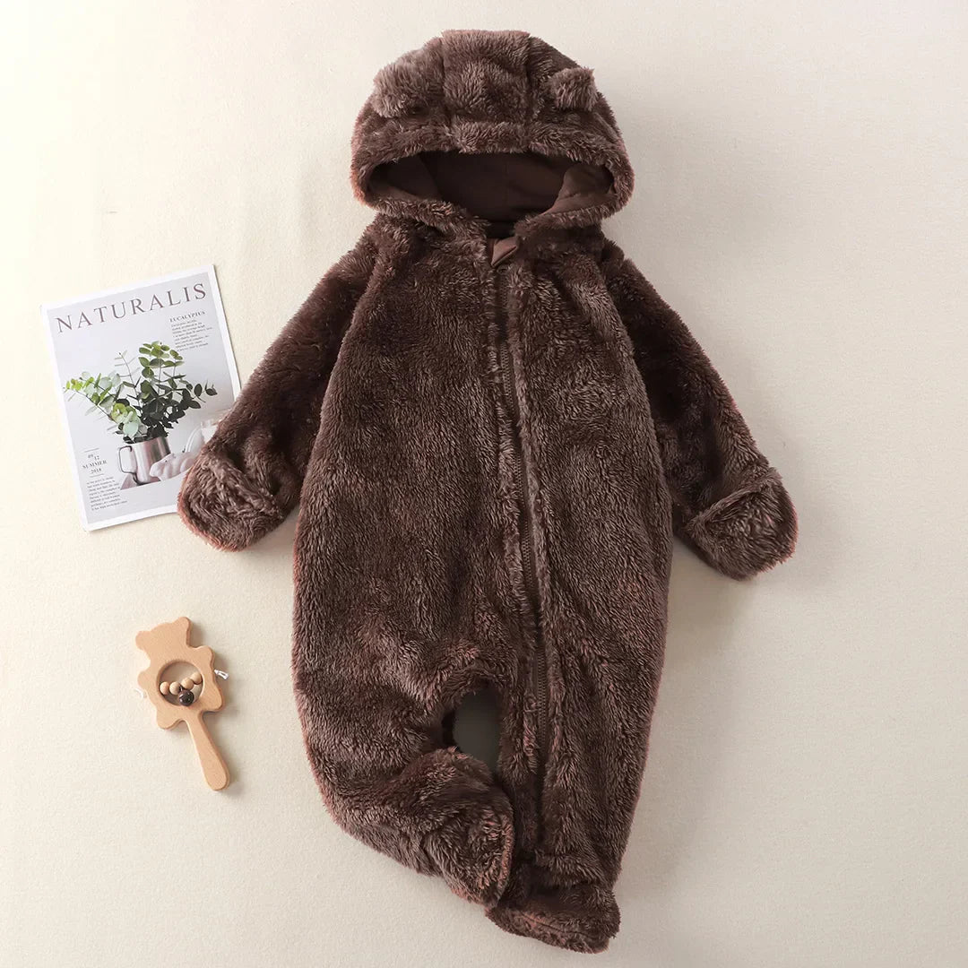 CozyCuddle – Soft Hooded Baby Romper