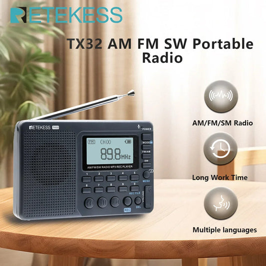 EchoWave - Portable Retro Radio with Powerful Sound