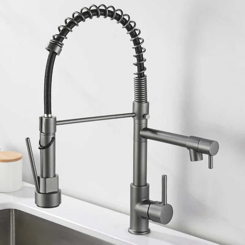 DualFlow Kitchen Tap - Luxury Double Brass Kitchen Faucet