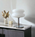 Elegant Macaron Glass Table Lamp with USB - 3 Light Colors