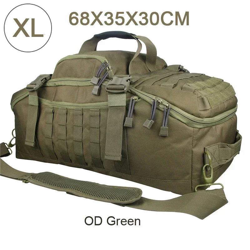 TrailTrek - Rugged Tactical Duffle Bag and Backpack