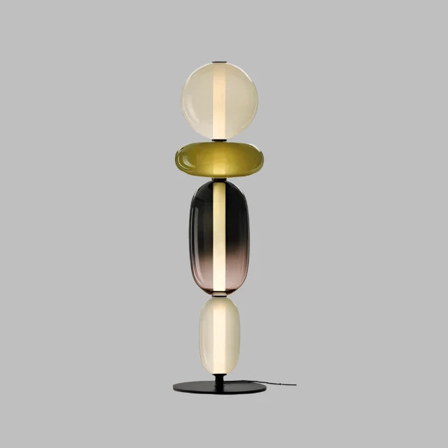 ChromaLuxe - Designer Floor Lamp with Color Accents for a Sparkling Ambiance