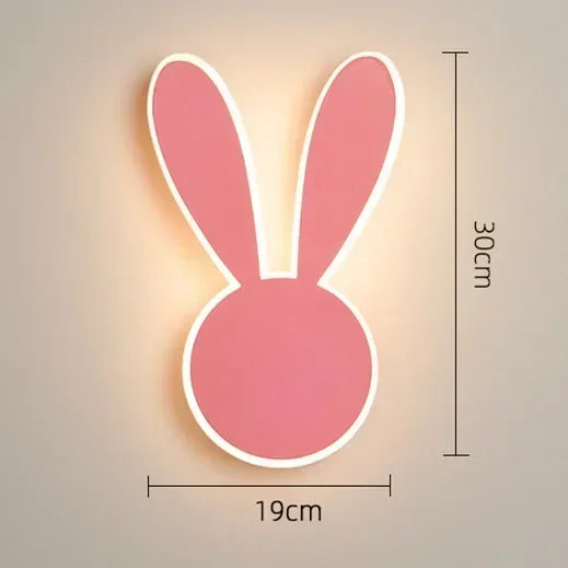 PinkRabbit - Playful LED Wall Lamp for Kids' Room