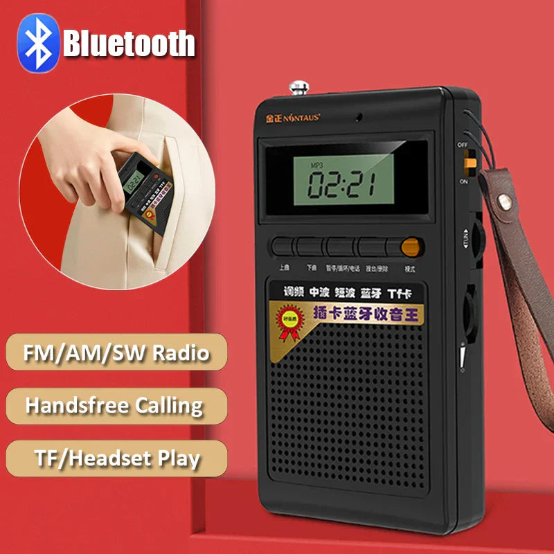 SoundPocket Mini - Portable Bluetooth Radio & MP3 Player