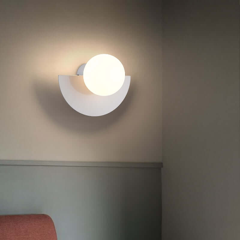 Northern Lights Charm - Half-Moon Metal Wall Lamp