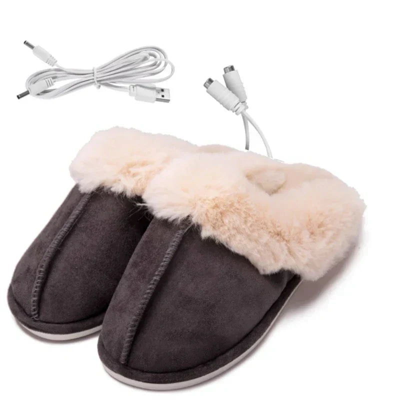 BlissCush Heated Slippers - Luxurious Heated Plush Slippers for Relaxation this Winter