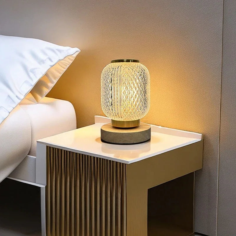 Dimmable Crystal Table Lamp - Stylish Gold Dimmable Table Lamp with Luxurious Crystal Design