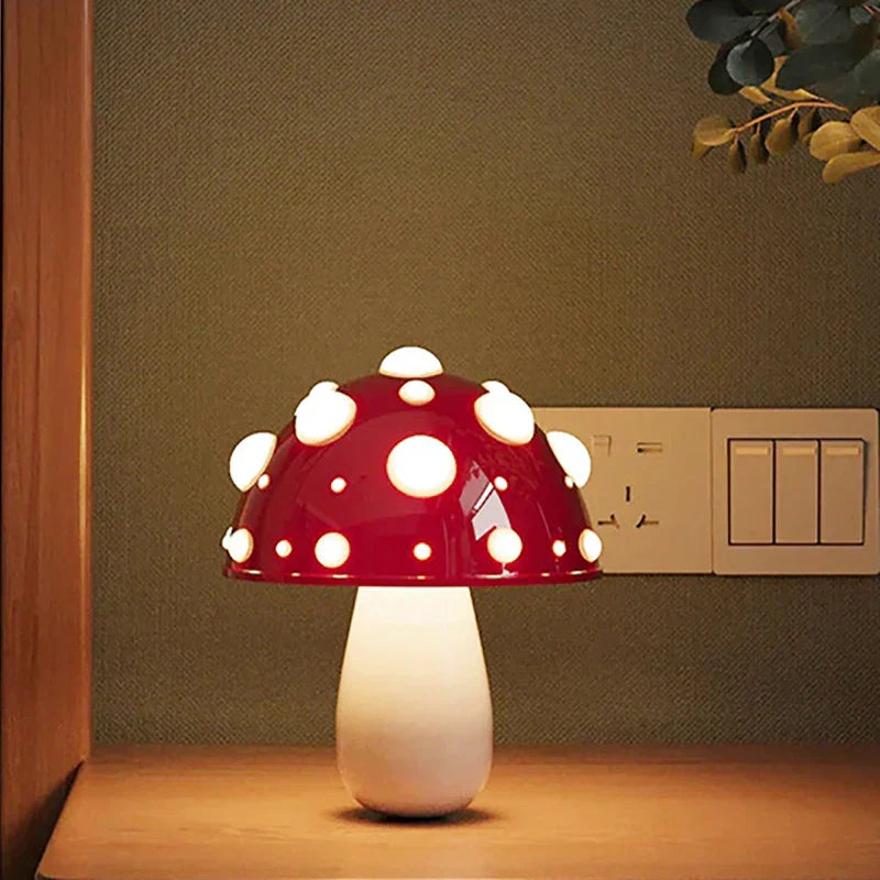 FungiLuxe - Playful Mushroom-Style LED Table Lamp