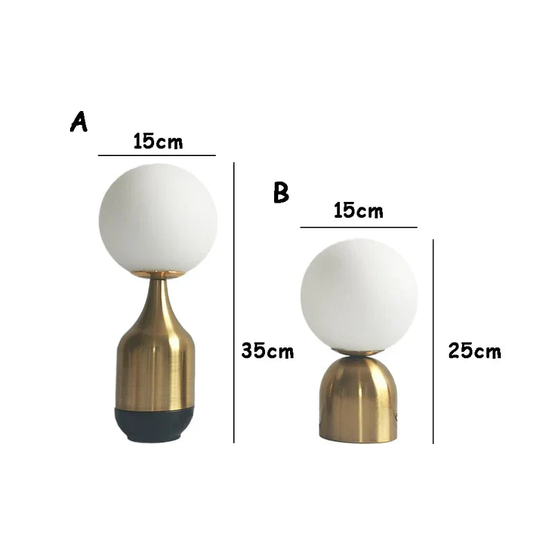 Nordic Elegance Lamp - Glass Globe Lamp for Atmospheric Lighting