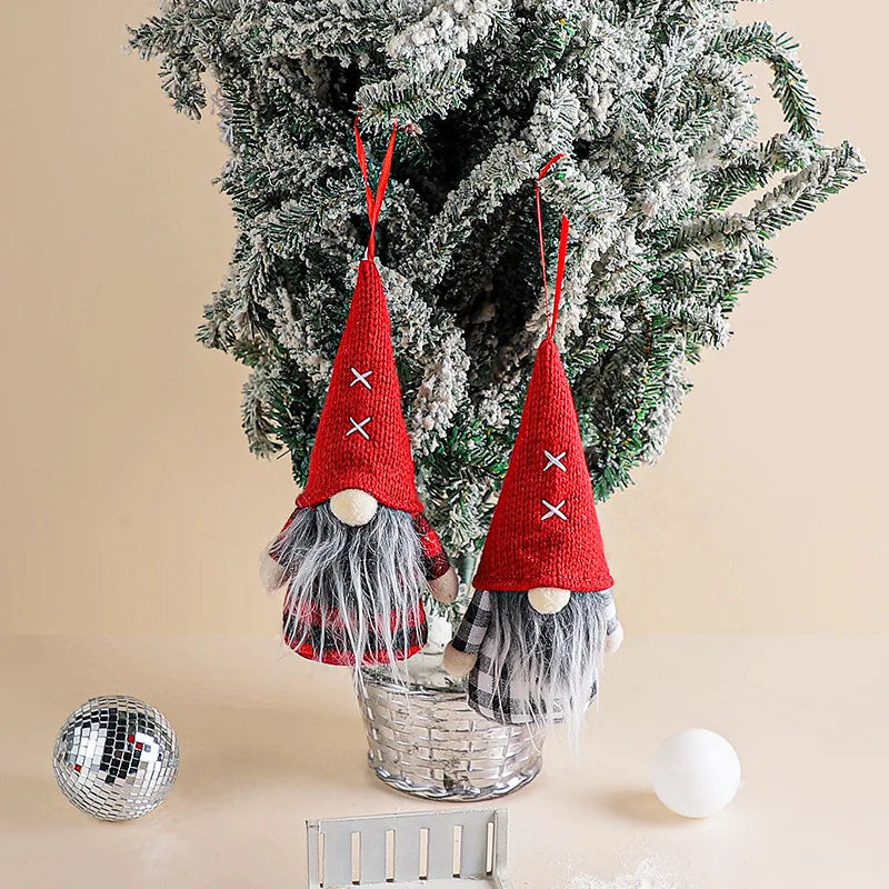 Festive Plush Gnomes with Jingle Bells & Holly