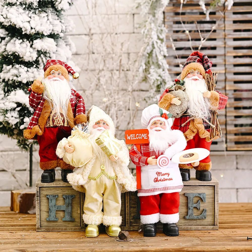 PoupeeFestive Santa Plush - Cute Santa Claus for Decoration