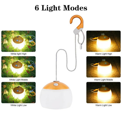 CampGlow – Retro Rechargeable Camping Lantern with USB