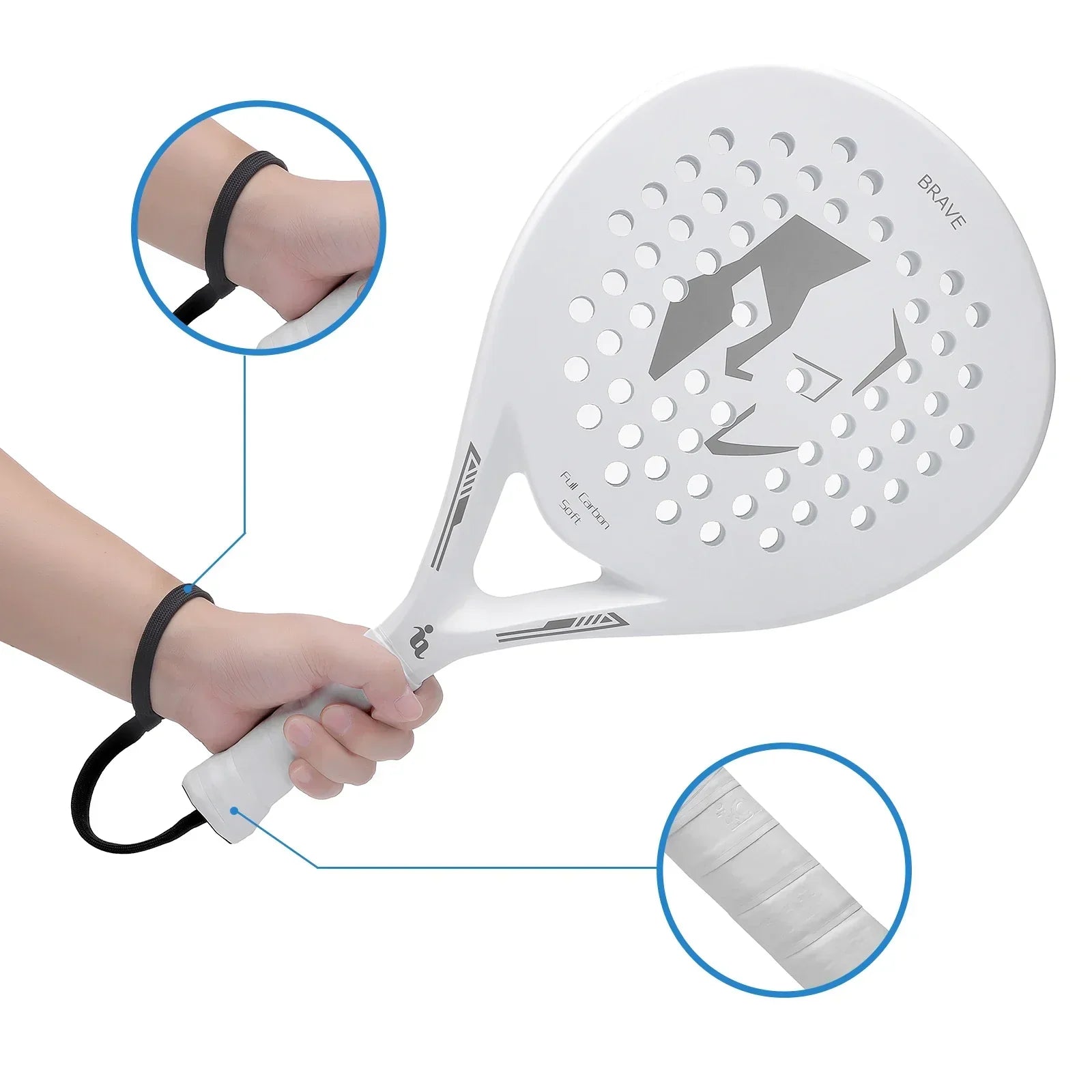 PowerGrip Padel Racket Pro - Luxury Tennis Padel Racket for Everyone