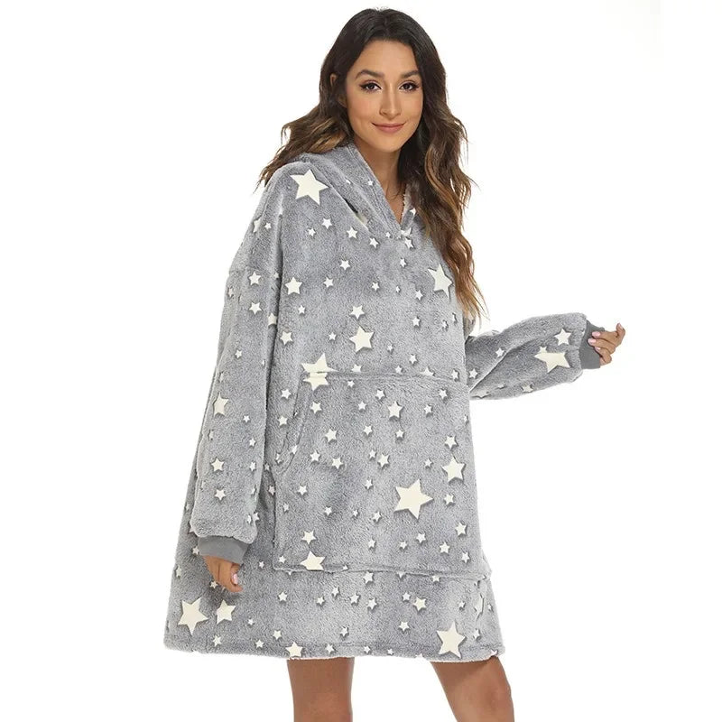 StarlightSnug - Luxury Star Hoodie for Cozy Evenings