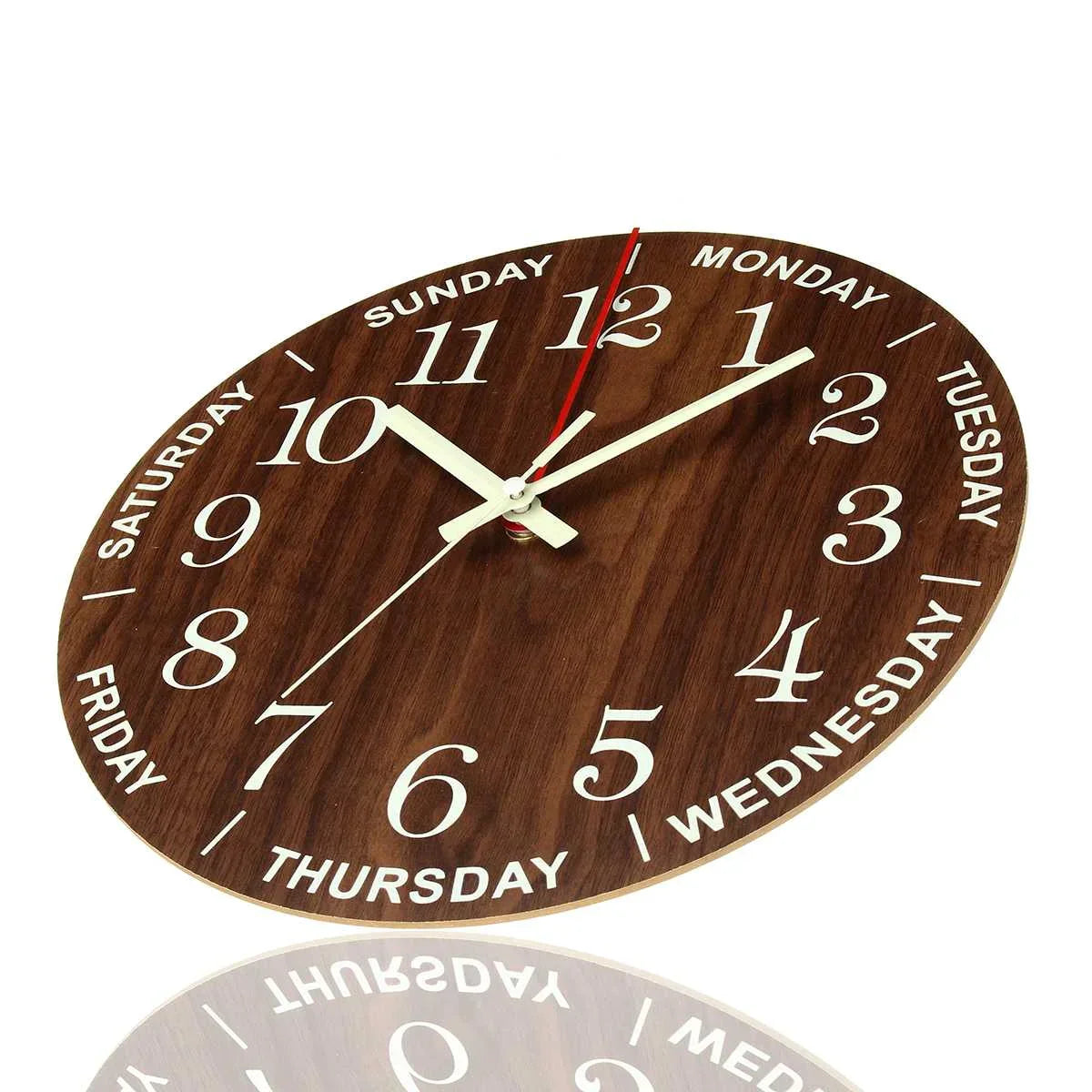 GlowClock – Luxury Wooden Wall Clock with Night Light