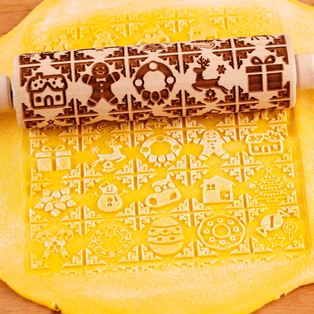 RoulNoel - Festive Rolling Pin for Christmas Baking