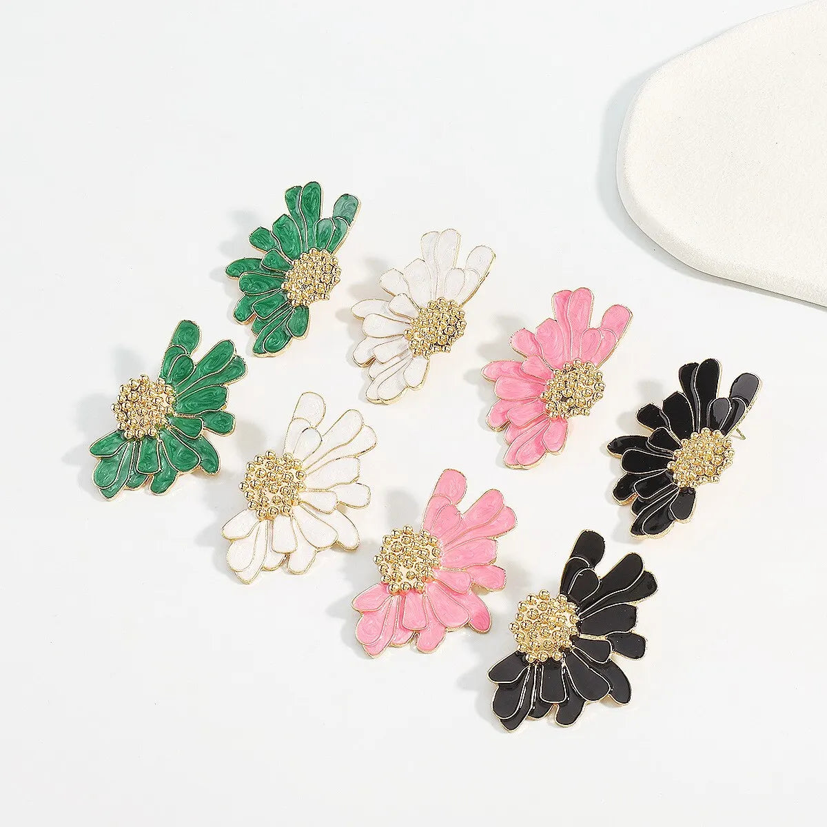 BloomGaze Earrings - Statement Gold Petal Earrings