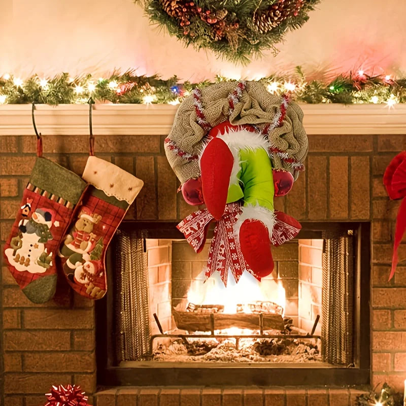 Magical Christmas Wreath - Playful Elf Legs for Festive Decoration