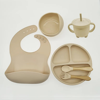 TinyBites – Stylish Silicone Baby Feeding Set