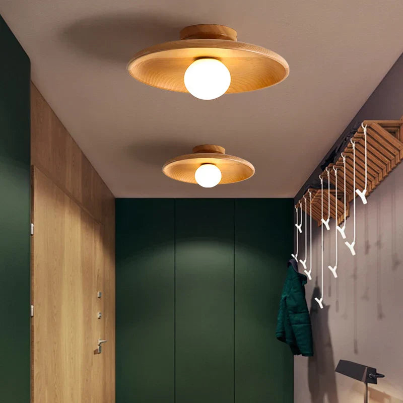 Woodland Ceiling Light - Elegant Wooden Ceiling Lamp with Warm LED Light for Your Interior
