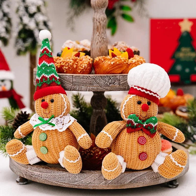 Festive Gingerbread Man Hanging Ornament for Christmas Decoration – Yellow