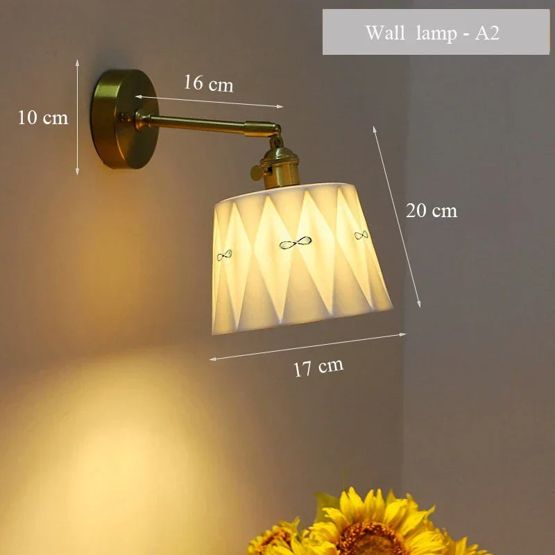 ZenGlow Light - Retro Japanese Wall Lamp with Switch