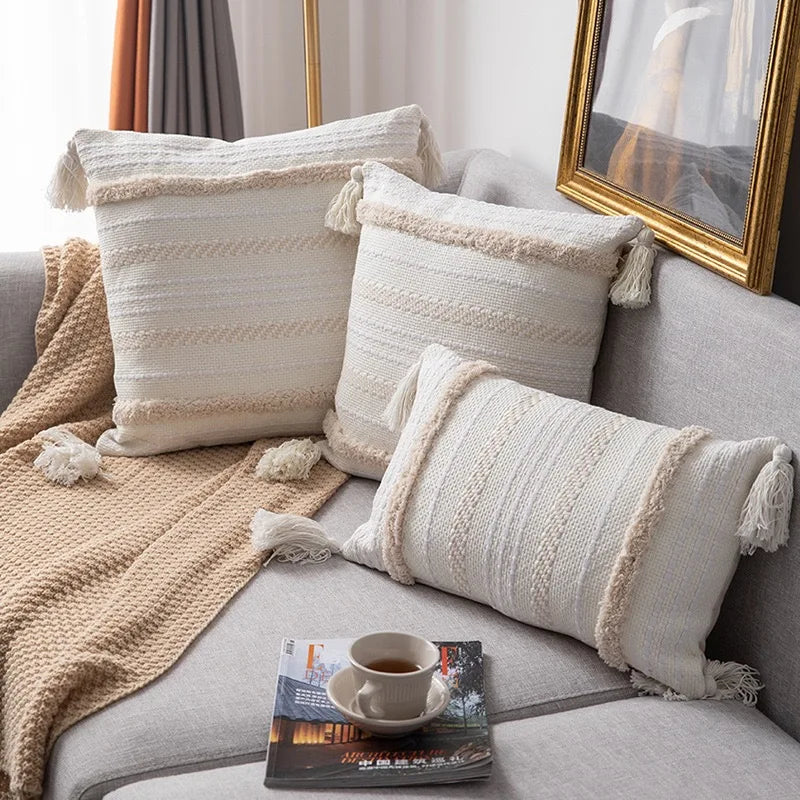 Lumière Luxe Cushion Cover - Elegant Tufted Style for Your Interior
