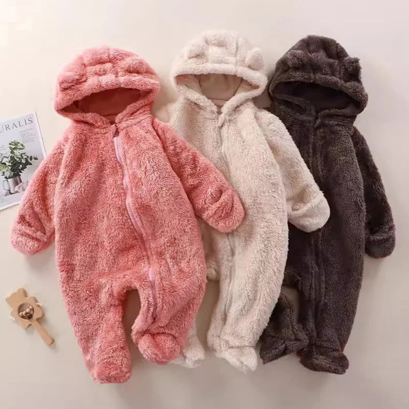 CozyCuddle – Soft Hooded Baby Romper