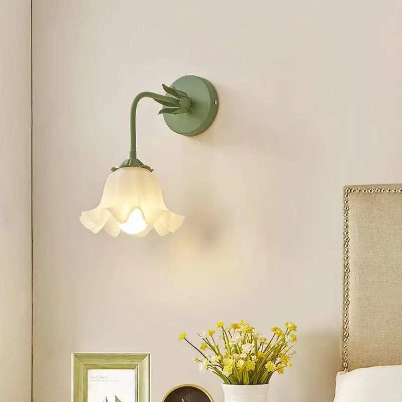LuxePetal - Elegant Floral Pattern Wall Lamp for Bedroom