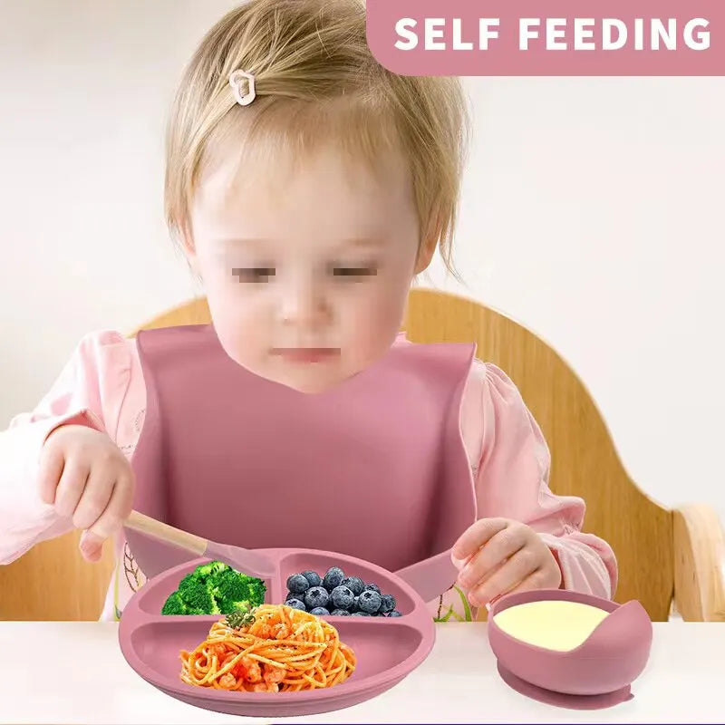 SiliconeBaby Set – Complete 6-piece Feeding Set for Babies
