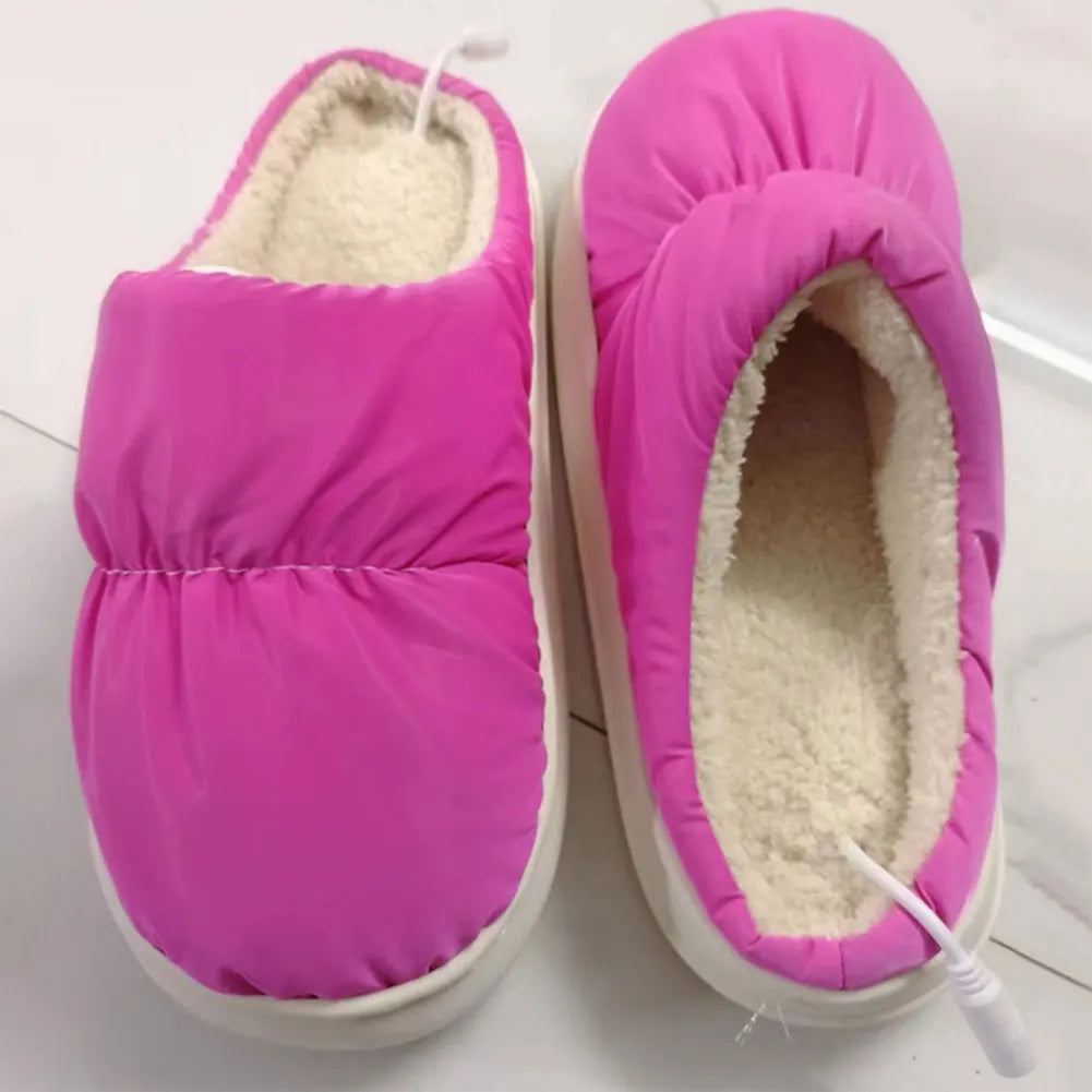 CloudCuddle Comfort Slippers - Ultimate Heated Plush Slippers for Winter Comfort