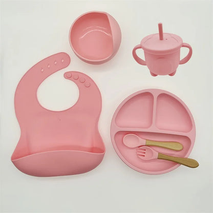 TinyBites – Stylish Silicone Baby Feeding Set