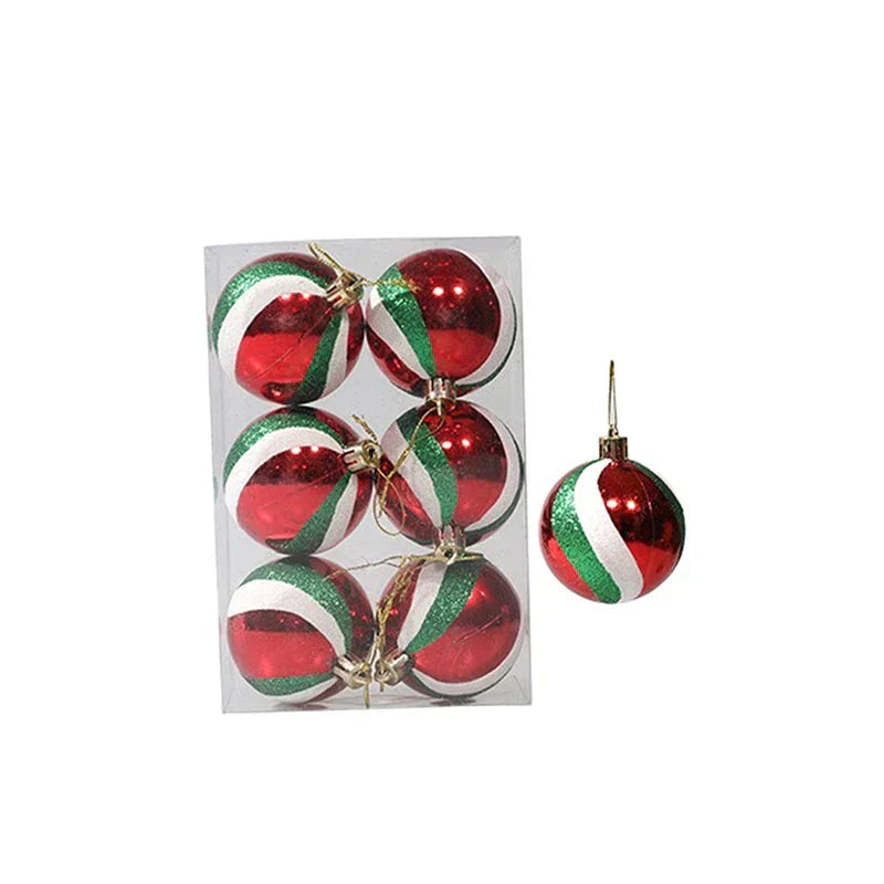 Charming Christmas Decoration - Elegant Snowflake Christmas Baubles Set of 6