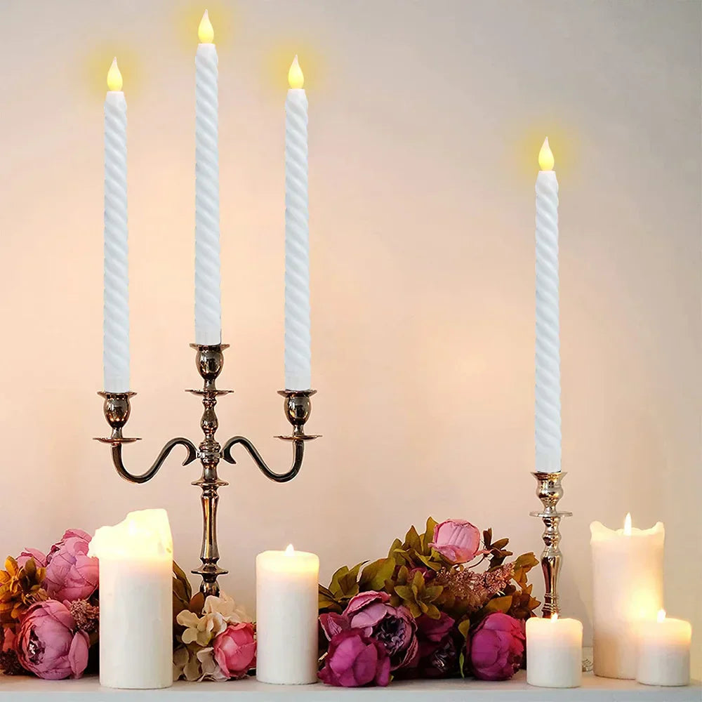 Candlestick LED Candles - Elegant Long 3D LED Candles