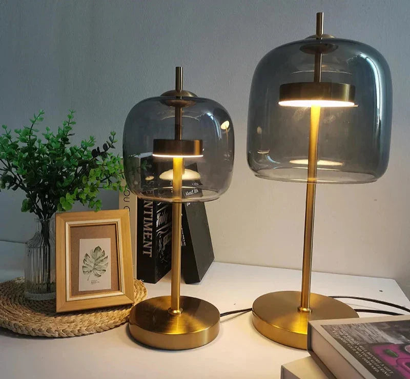 ChicNordik – Luxury Glass Lamp with Gold Base