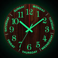 GlowClock – Luxury Wooden Wall Clock with Night Light