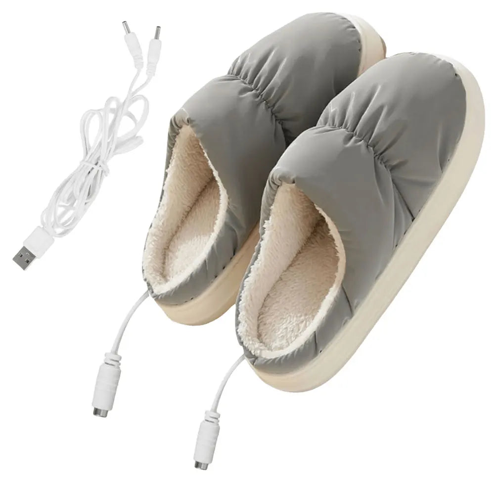 CloudCuddle Comfort Slippers - Ultimate Heated Plush Slippers for Winter Comfort