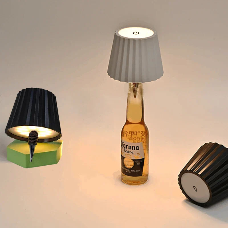 Lumière Nomade – Cordless Bottle Lamp with Adjustable Lighting
