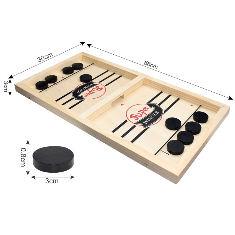 TimberHockey Game - Wooden Table Game for Father & Son