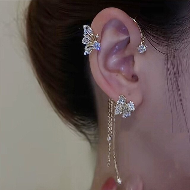 Gorgeous Butterfly Cuff Earrings