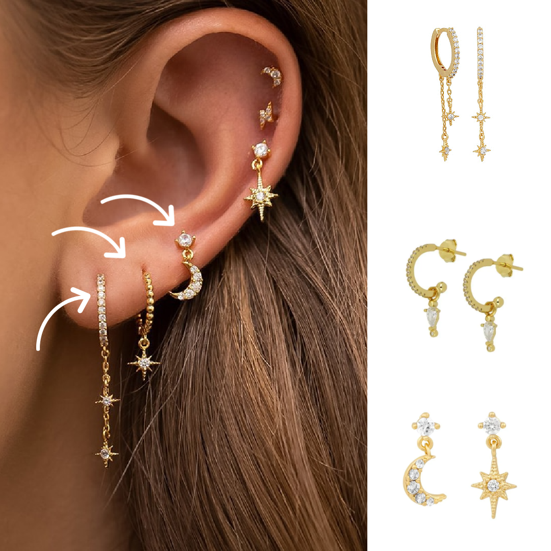 StarGlow Earrings - Magical Star Design Earrings