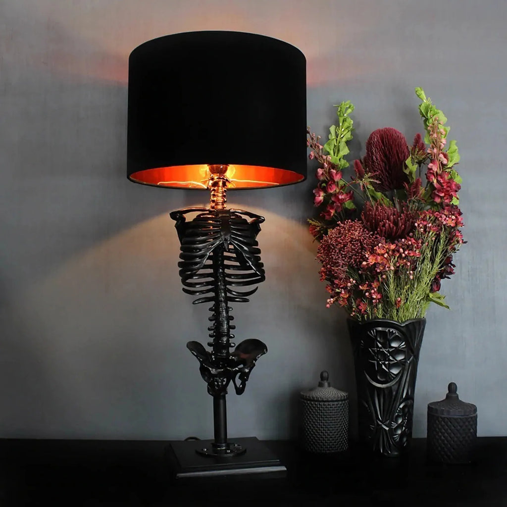 Gothic Skeleton Table Lamp – Handmade and Mysterious Design