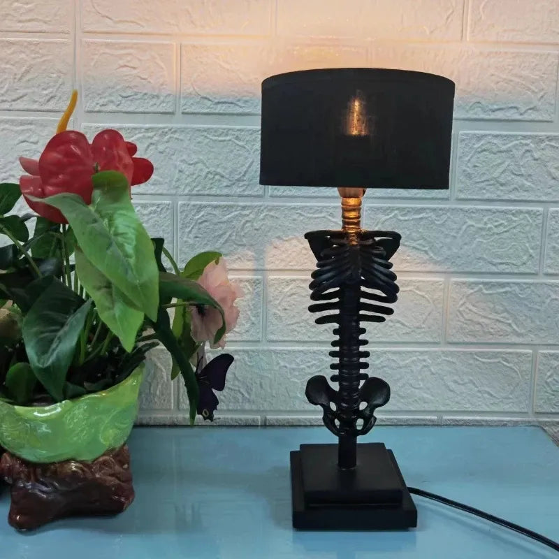 Gothic Skeleton Table Lamp – Handmade and Mysterious Design