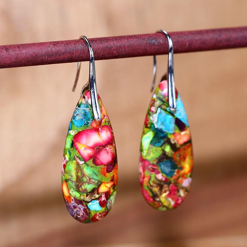 Jasper Drop Earrings – Spiritual Earrings by Nerida