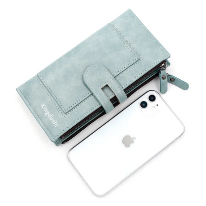ElegantLeather - Long Leather Wallet for Ladies