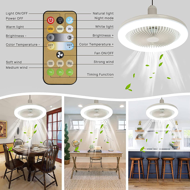 BreezeGlow Fan Light – Ceiling Fan with Remote Control