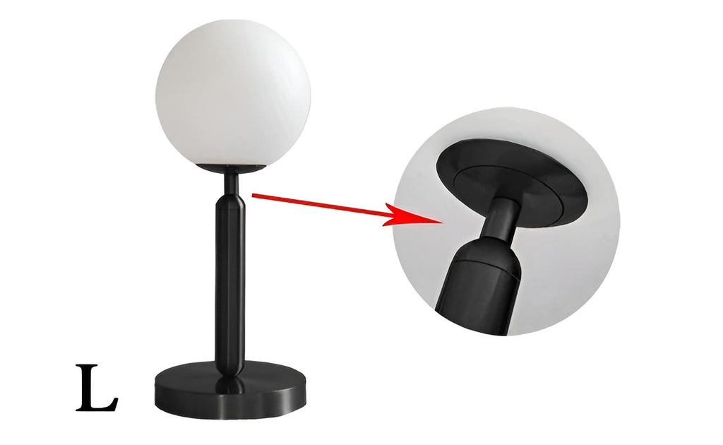 SphereShine Luxe Glass & Brass Table Lamp – Elegance and LED