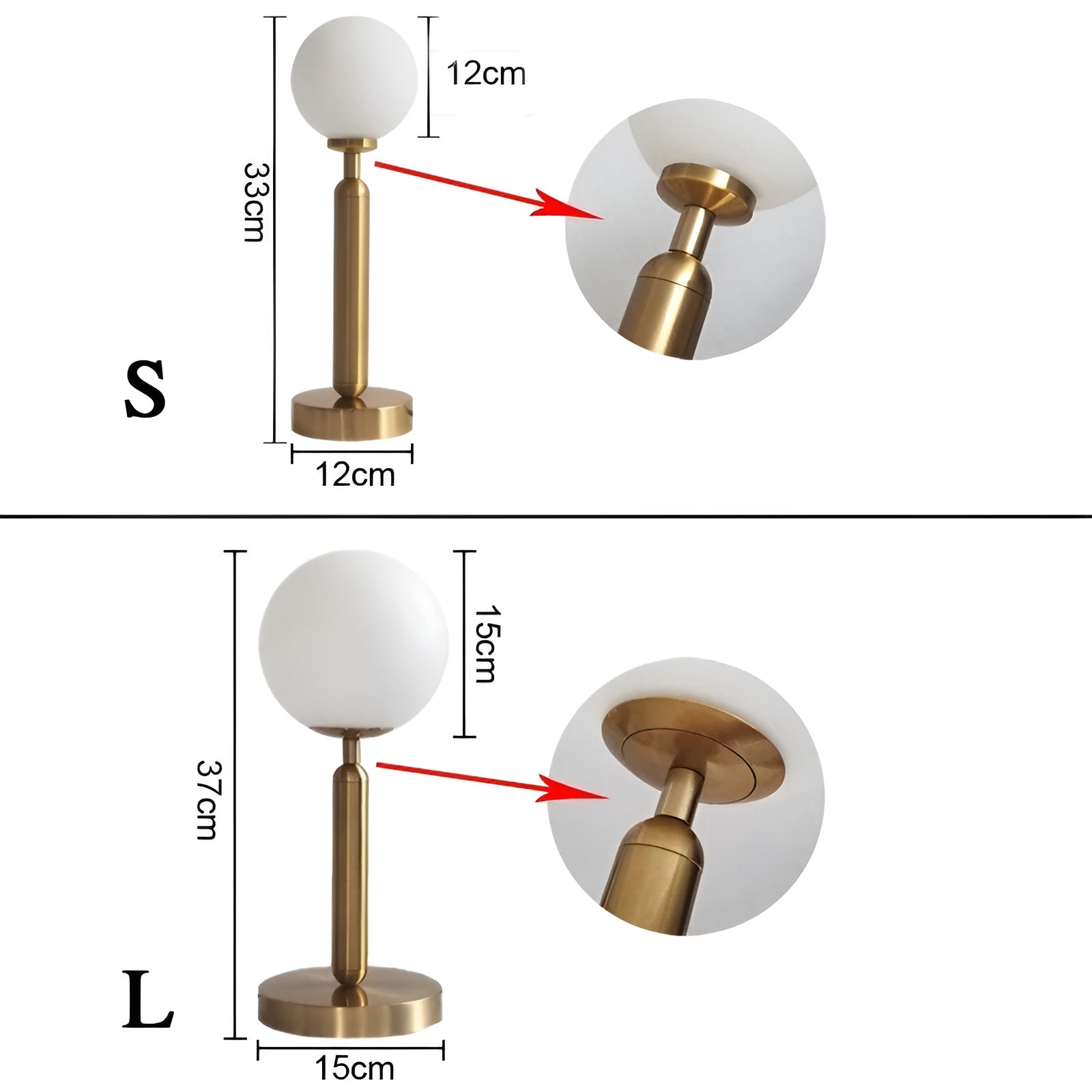 SphereShine Luxe Glass & Brass Table Lamp – Elegance and LED