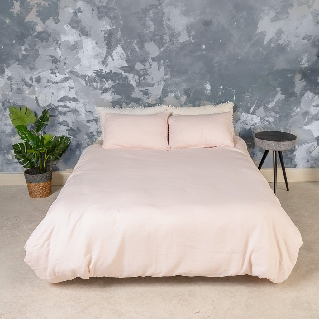 BlushLuxe – French Linen Bed Set for Bedroom